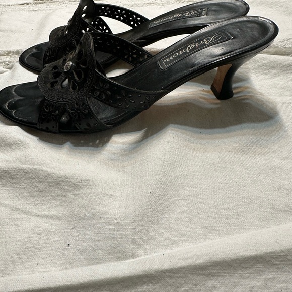 Brighton womens heels size 7 1/2 Black leather top, bench made in Brazil - Picture 5 of 5